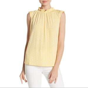 Adrianna Papell Ruffled Cap Sleeve Blouse Medium